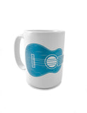 Teal Ukulele Mug (Wrap Around)